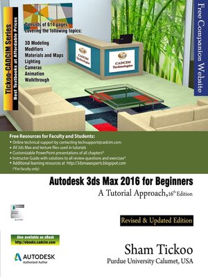 cover image of Autodesk 3ds Max 2016 for Beginners